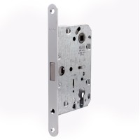 AGB Art. B051036034 Механізм для міжкімнатних дверей Mediana Polaris під циліндр матовий хром 85мм (32756)