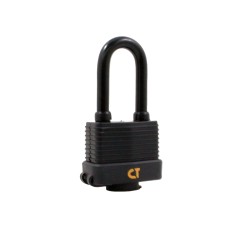 Замок навісний Comit 40 мм відкритий з гумовим ковпачком (амбарний) 3кл чорний