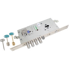 Замок 4-ригеля Mottura Art. 54J939G8B05AC4O, з клямкою і допоміжним замком під євроциліндр, правий (40992)