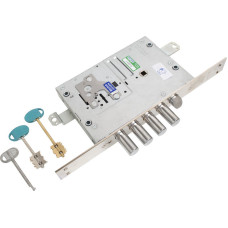 Замок 4-ригеля Mottura Art. 52J535G8B05AC4O, з клямкою, ручкою, правий (40993)