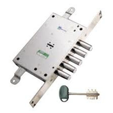 Замок для вхідних дверей 5-ригелів з захистом під тяги Mottura 52783DM2854 (2504)