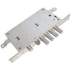 Замок для вхідних дверей 4-ригеля двосистемний Mottura 54795TSBS54 (лівобічний) (2506)