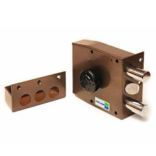 Mottura Art. 30411SC5 замок накладний 3-ригеля з натискним циліндром, з ручкою зсередини (36380)