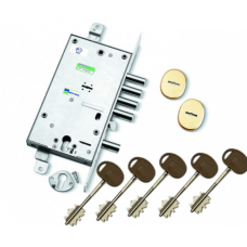 Mottura Art. 54797TBDR54 K замок 4-ригеля з засувкою і допом замком під євроциліндр (25495)