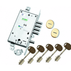 Mottura Art. 54797TBSR54 K замок 4-ригеля з засувкою, і допом замком під євроциліндр (25496)