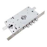 Замок Securemme 2533LCR0328S67 4-ригеля з клямкою і допоміжним замком під євроциліндр, 5 + 1 ключ, лівий