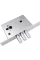 Замок Securemme 2069XCS6028 під циліндр 3-ригеля мат хром