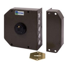 Замок для вхідних дверей 5-ти ригельний Mottura Art. 20500VD під сувальдний ключ 5 шт 6 см бронза, правий