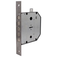 Врізний сувальдний замок BRUNO BR-3.2 лівий 5 ключів, нікель