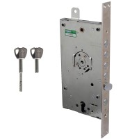 Замок для вхідних дверей Mottura Art. 3D787R80005CS, 4-ригеля, з захистом і допоміжним замком, правий, 5 складних ключів, хром