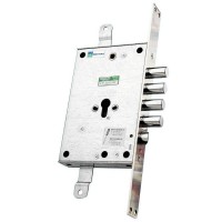 Замок для вхідних дверей Mottura 85971D28N з засувкою 4-ригеля, під циліндр під тяги