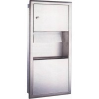 Шафа-роздавач складаних паперових рушників, нержавіюча сталь (250-300 аркушів)