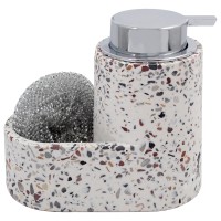 Дозатор рідкого мила з відділенням для губки, кольорова крихта 