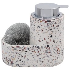 Дозатор рідкого мила з відділенням для губки, кольорова крихта 