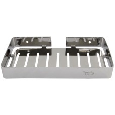 Полиця-сітка одинарна прямокутна, нержавіюча сталь 