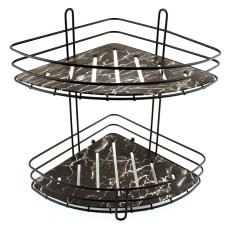 Полиця кутова подвійна, сталева 