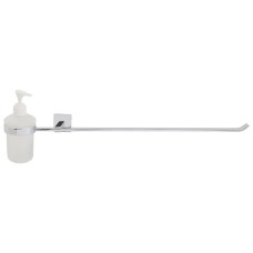 Вішалка одинарна з дозатором рідкого мила, хромована