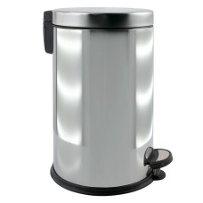 Відро з педаллю Slow Motion, хром, 8 л, кругле