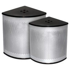 Набір кутових кошиків з кришкою, 2 в 1, хром