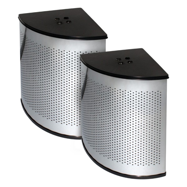 Набір кутових кошиків з кришкою, 2 в 1, хром