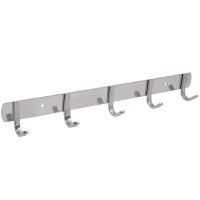 Вішалка на нержавіючій планці 5 гачків 