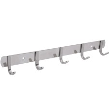 Вішалка на нержавіючій планці 5 гачків 