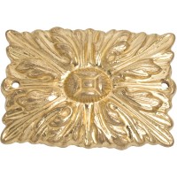 Декоративний меблевий аксесуар Ompporro 020748L ROSETTE 33x48 мм, полірована латунь