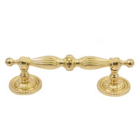 Меблева ручка тягнуча Ompporro 423 L- 130 мм, полірована латунь