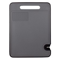 Кухонна дошка з точилом для ножів та подрібнювачем для часнику 