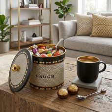 Коробка Мosaic, чорно-сірий, 14*12,5 см, кругла