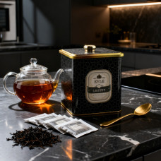 Коробка Trellis, чорний, 12*12*13,7 см, квадратна