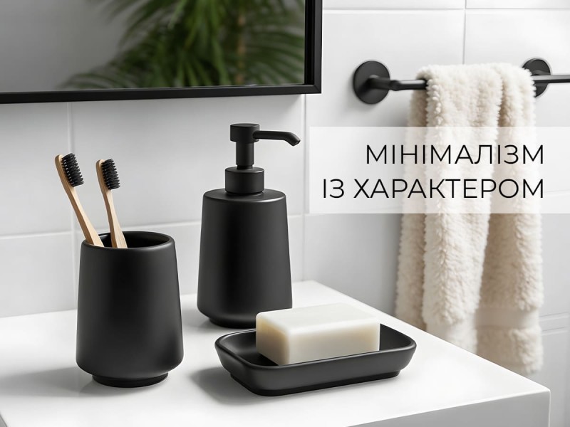 Чорні аксесуари для ванної кімнати: стильний тренд або практичне рішення на кожен день